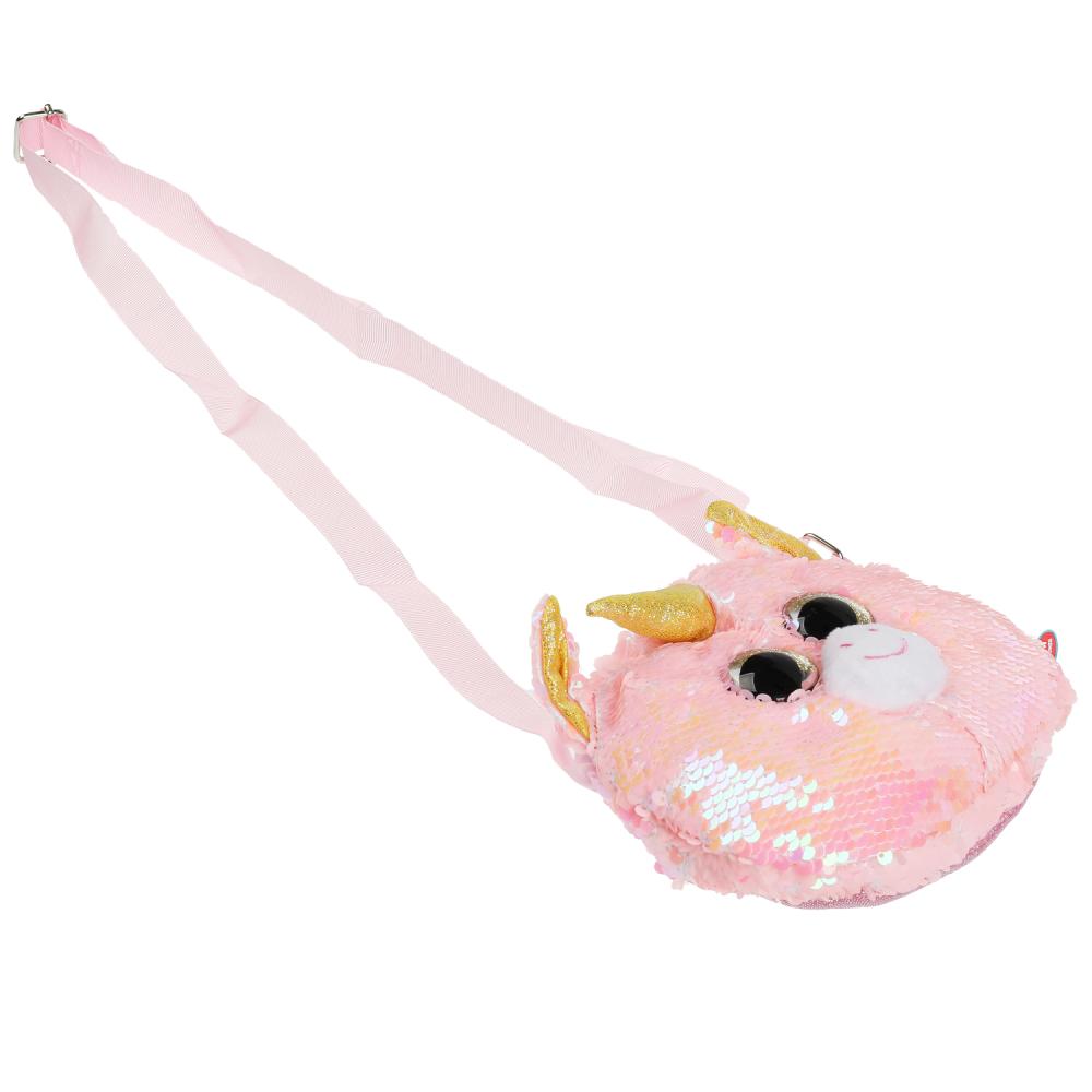 Мягкая игрушка сумочка в виде единорога 18см , в упаковке МОЙ ПИТОМЕЦ в кор.24шт