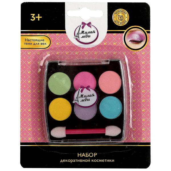 Косметика ДЛЯ ДЕВОЧЕК тени для век МИЛАЯ ЛЕДИ в кор.2*180шт