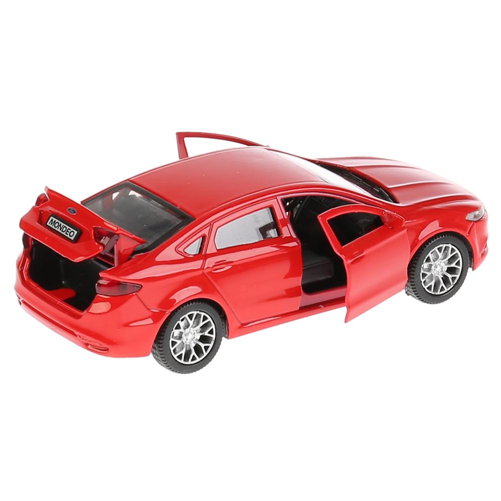 Машина металл FORD MONDEO длина 12 см, двери, багаж, инерц, красный, кор. Технопарк в кор.2*36шт