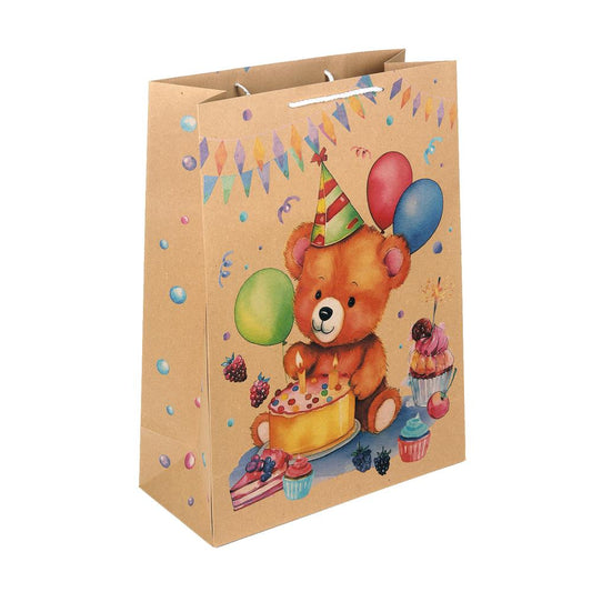 Пакет подарочный крафт xl,мишка,140 гр/м2 ЧУДО ПРАЗДНИК в кор.5*12шт