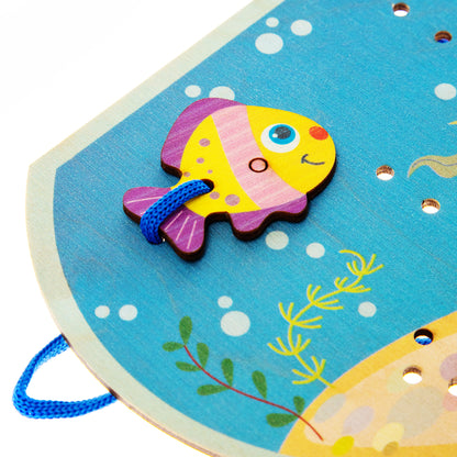 Шнуровка деревянная "Аквариум" (конверт)