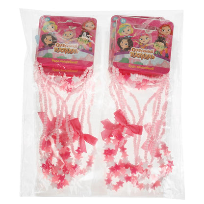 Акс-ры д/девочек СКАЗОЧНЫЙ ПАТРУЛЬ бижутерия (braslet+бусы) звездочки МИЛАЯ ЛЕДИ уп-10шт в cor.100up