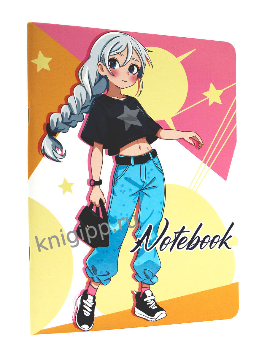 MyArt. БЛОКНОТ в клетку My big notebook. Девочка с косой