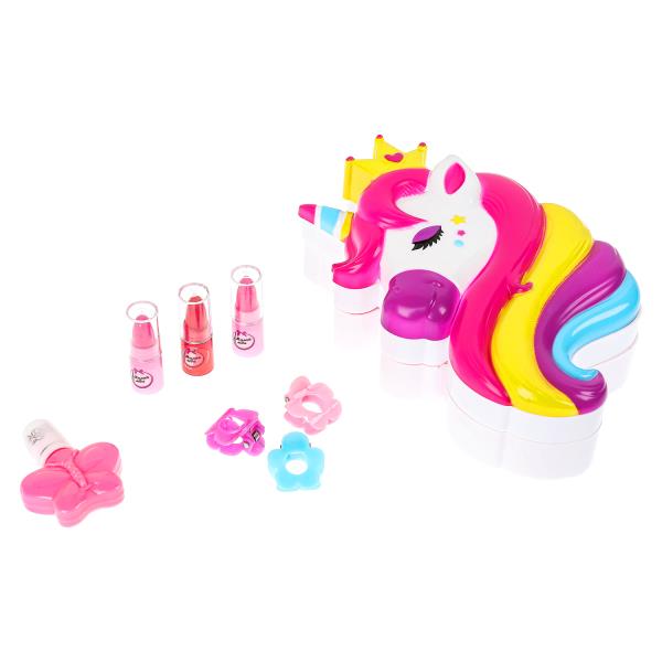 Косметика ДЛЯ ДЕВОЧЕК тени с блестками, помада, лак для ногтей, заколки МИЛАЯ ЛЕДИ в кор.2*36шт