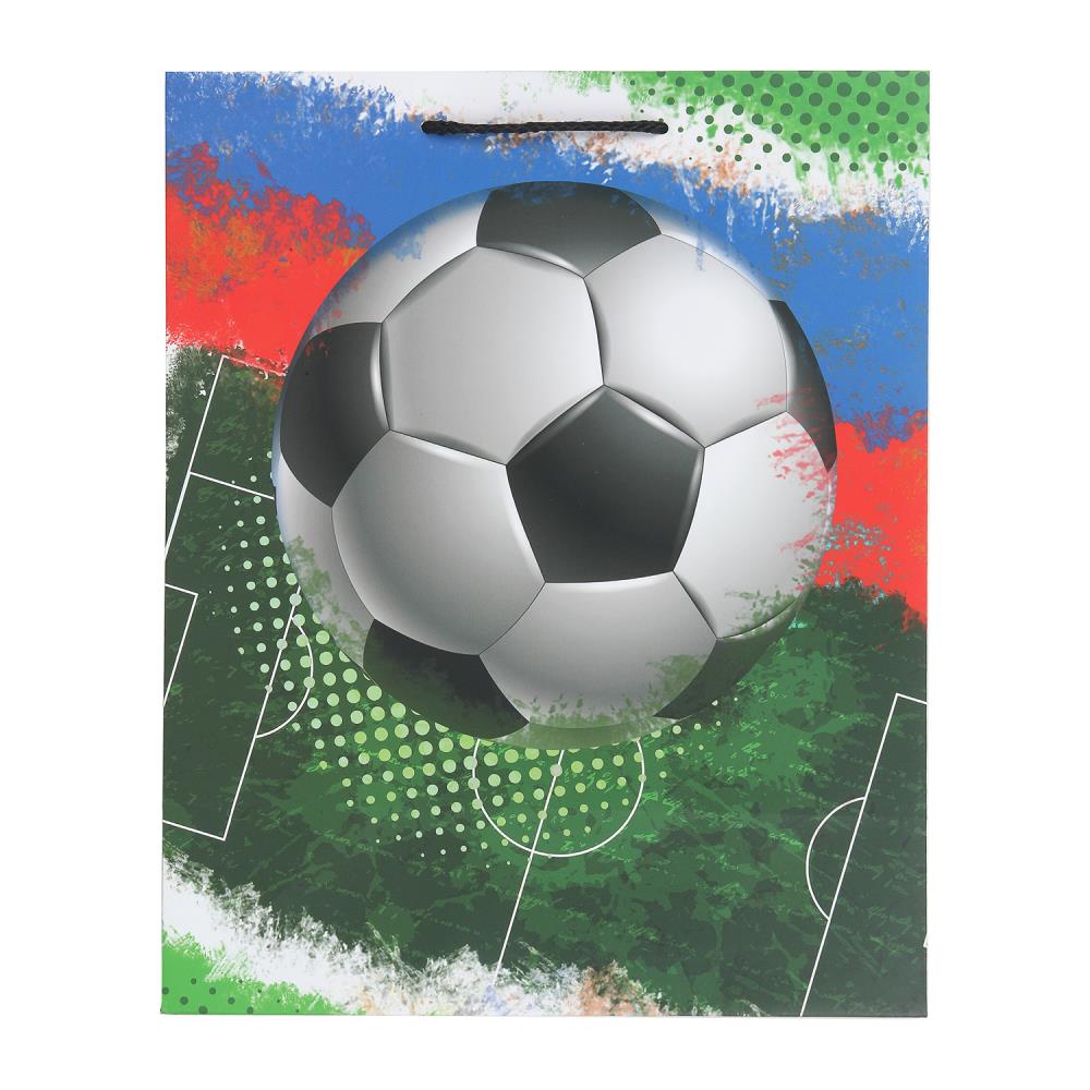 Пакет подарочный МАТОВЫЙ l,футбол,140 гр/м2 ЧУДО ПРАЗДНИК в кор.10*12шт