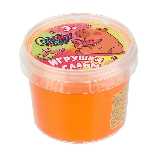 Игрушка слайм капибара, базовый оранжевый, 100 г Слайм-Ням в кор.48шт