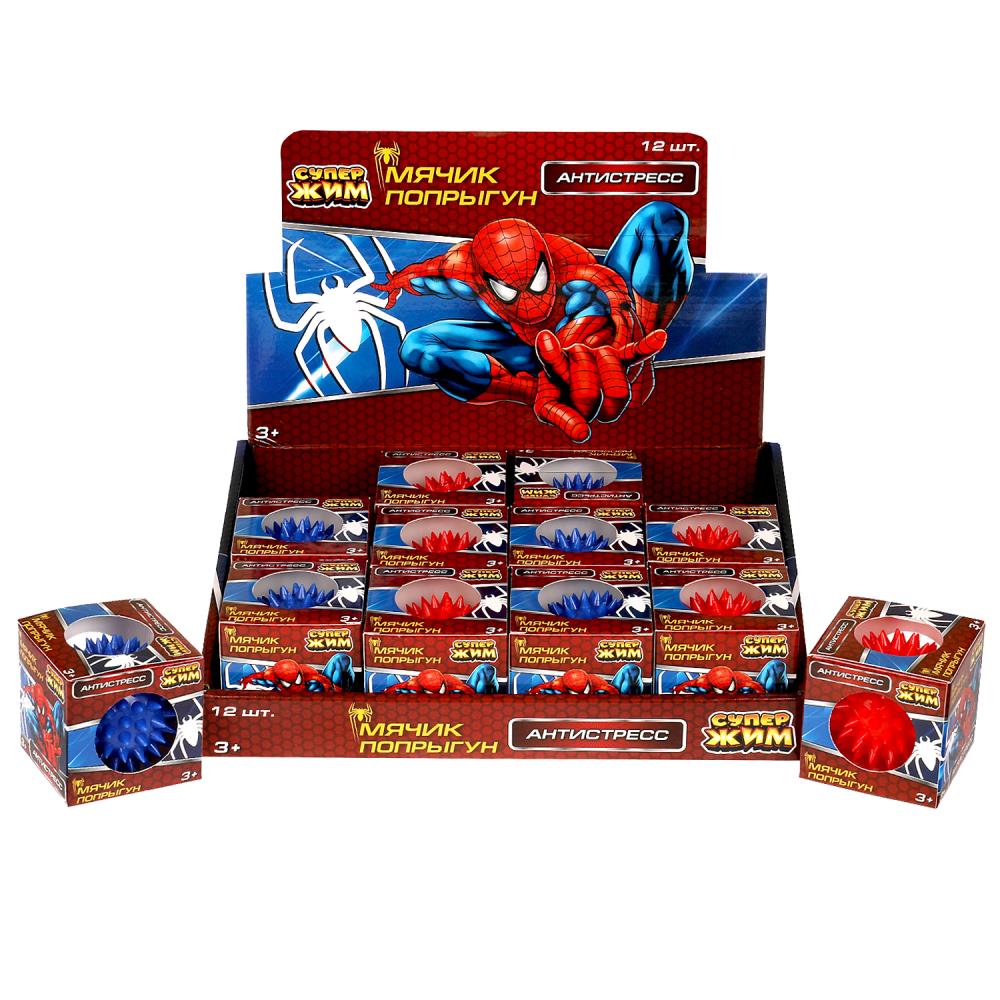 Игрушка мялка мяч-попрыгун 6см,цвета в сборе,светильник 12шт Супер Жим уп-12шт в кор.12уп