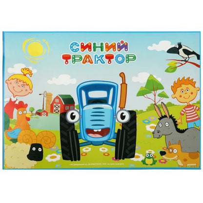 Коврик на фольгированной основе СИНИЙ ТРАКТОР 180*130*0,5 см.в сумке Умка в кор.50шт