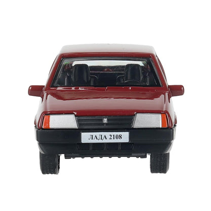 Машина металл LADA lada 2108 длина 10,5 см, инерц, вишневый, кор. Технопарк в кор.2*36шт