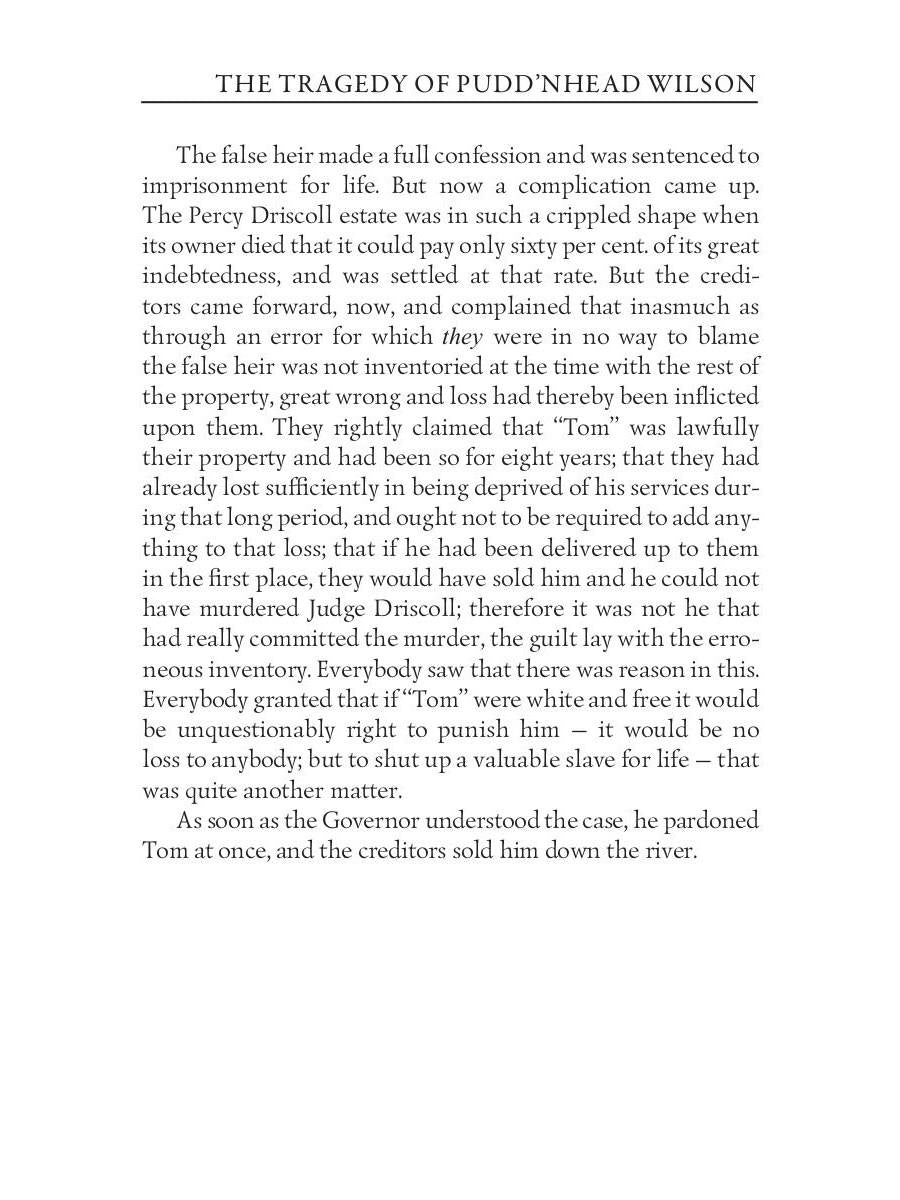 The Tragedy of Pudd’nhead Wilson = Простофиля Вильсон: на англ.яз