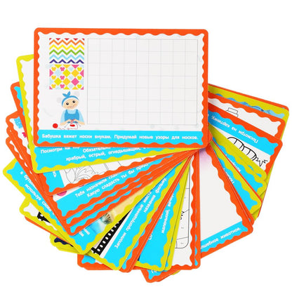 Развивающие карточки. М.А.Жукова. Ensemble de deux appareils (32 cartes) Un jeu en cor.32 pièces