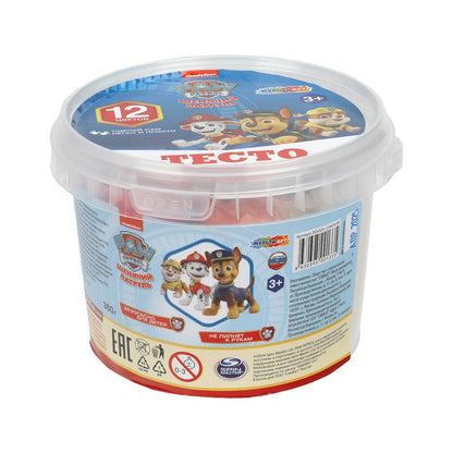 Тесто для лепки в ведре Щенячий Патруль 12 цветов, 25 г MultiArt в кор.12шт