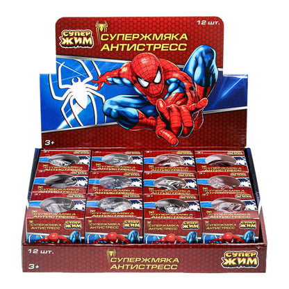 TG01SM-SB-RU Игрушка жмяка в сетке, мяч, персонаж, 6см, цвета в асс., дисплей Супер Жим уп-12шт в ко