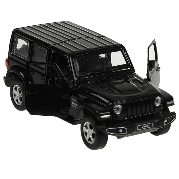 Machine en métal JEEP WRANGLER SAHARA 12 cm, double, bagage, acier, noir, cor. Parc technologique dans le cor.2*36шт
