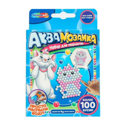 Аквамозаика 100 бусин кошечка мари МУЛЬТИ АРТ в кор.48шт