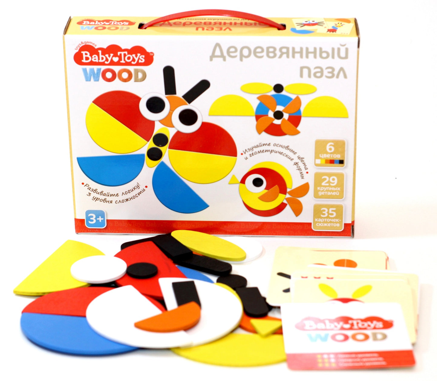 Пазл деревянный 29 эл Baby Toys Wood (35 картинок)
