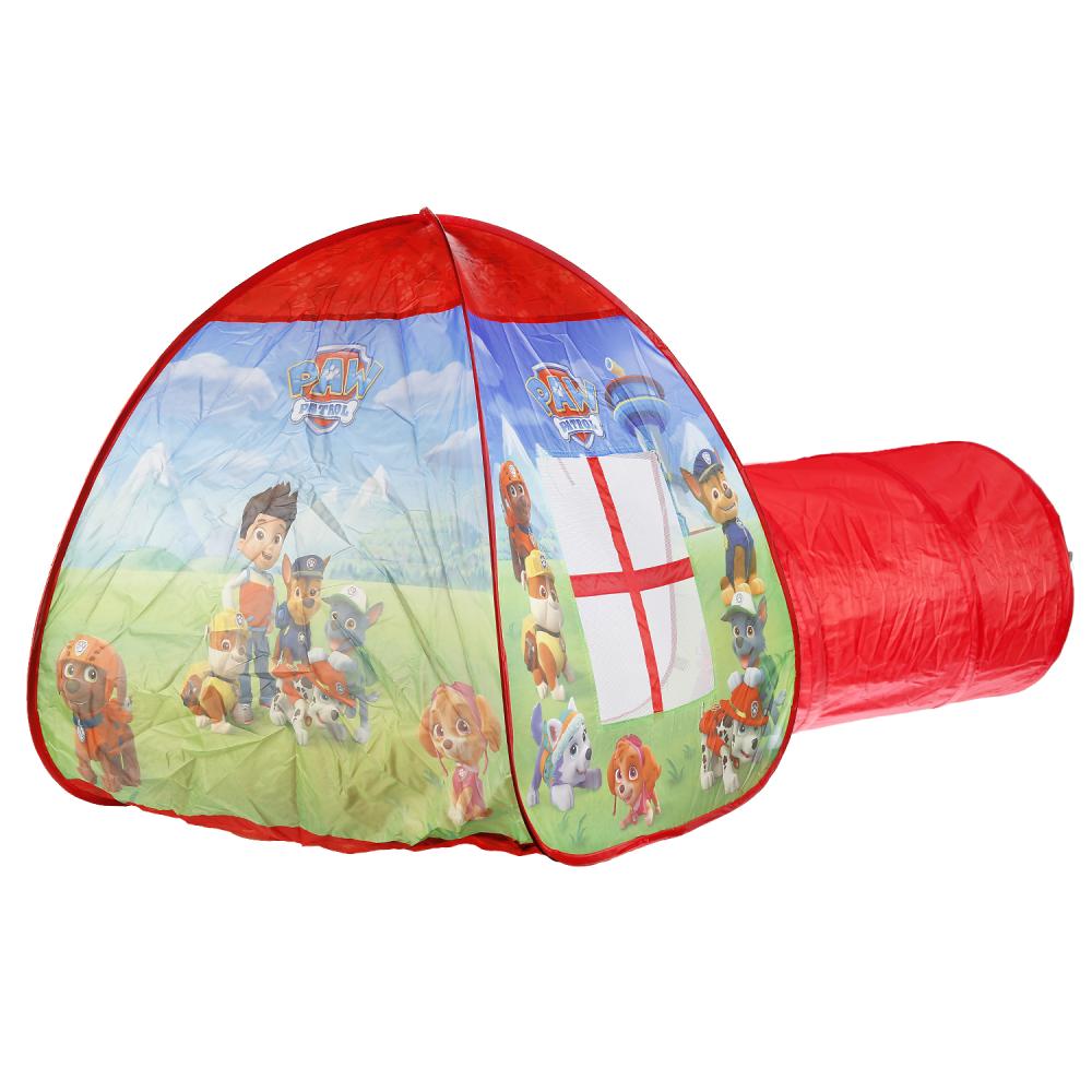 Палатка детская игровая Щенячий Патруль с тоннелем,81x95x95,46x100см Играем вместе в кор.10шт