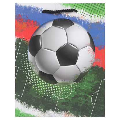 Пакет подарочный МАТОВЫЙ м,футбол,140 гр/м2 ЧУДО ПРАЗДНИК в кор.12*12шт