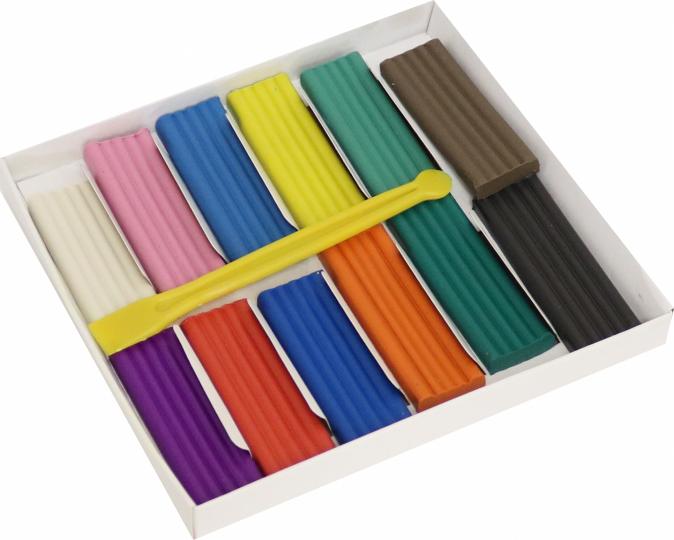 Пластилин Каляка-Маляка 12 цв. 180 г со стеком 3+