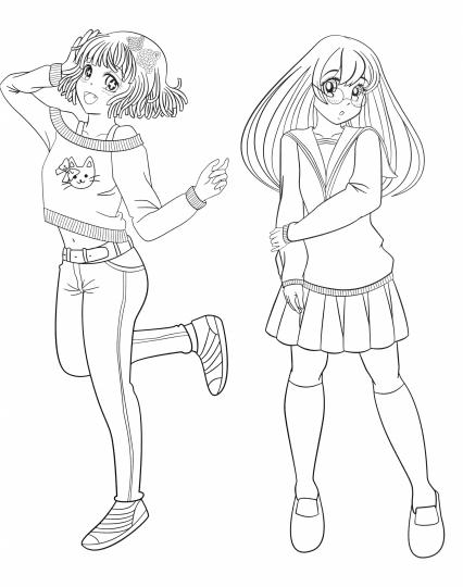 РАСКРАСКА АНИМЕ. МИР ОТАКУ