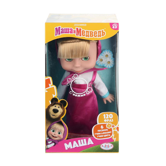 Кукла Маша и Медведь 25 см, 120 фраз, кор. КАРАПУЗ в кор.24шт