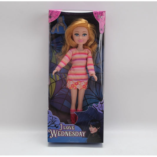Кукла 23 см, i love wednesday, в платье LIKEE GIRL в кор.2*48шт