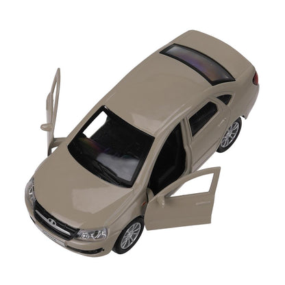 Машина металл LADA granta 11,5 см, двери, инерц, бежевый, кор. Технопарк в кор.2*36шт