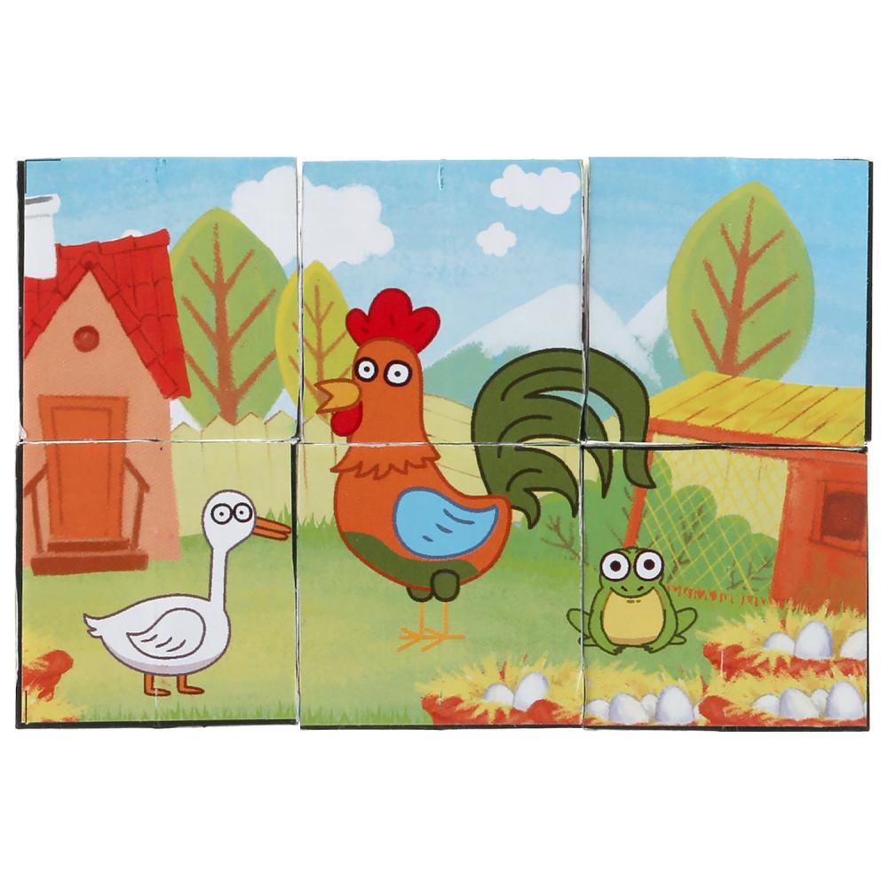 Набор из 6-и кубиков пленка СИНИЙ ТРАКТОР настольные игры ИГРАЕМ ВМЕСТЕ в кор.54наб