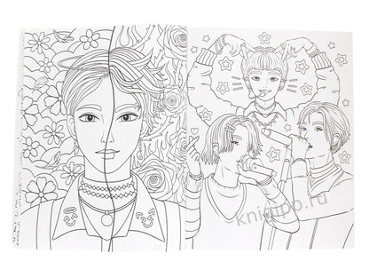 РАСКРАСКА АНИМЕ. К-РОР РАСКРАСКА