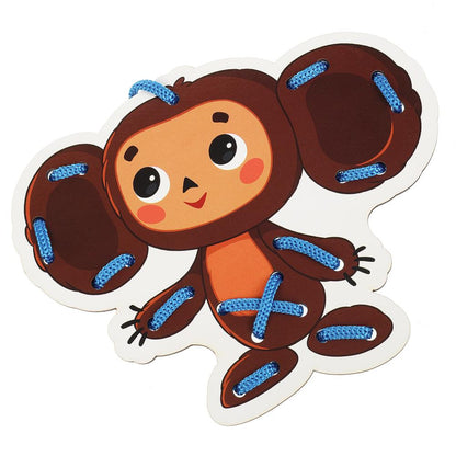 Игрушка деревянная шнуровка 16 см СОЮЗМУЛЬТФИЛЬМ термопленка Буратино в кор.20шт