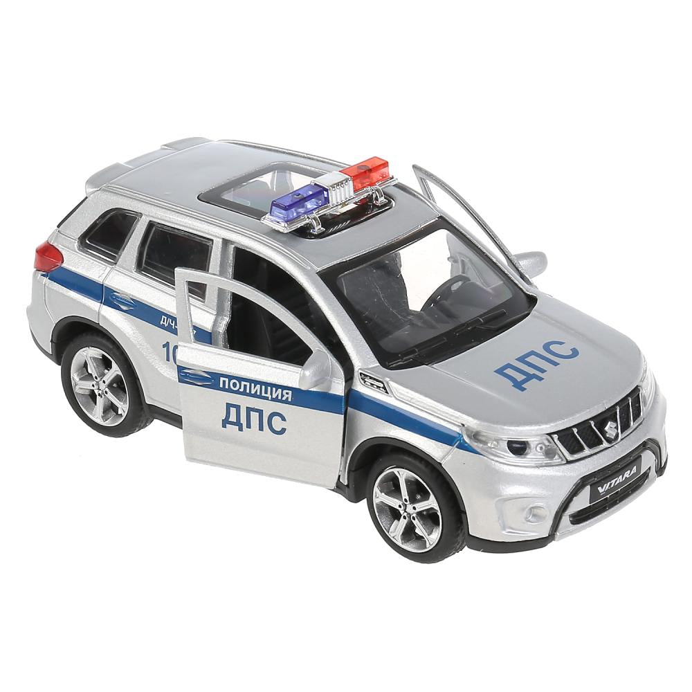 Machine en métal SUZUKI VITARA ПОЛИЦИЯ 12 cm, double, bagage, serebr, в кор. Parc technologique dans le cor.2*36шт
