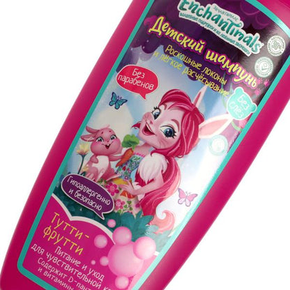 Детский шампунь ЭНЧАНТИМАЛС "тутти-фрутти" avec extrait de vera 250ml Заботливая мама в кор.6шт