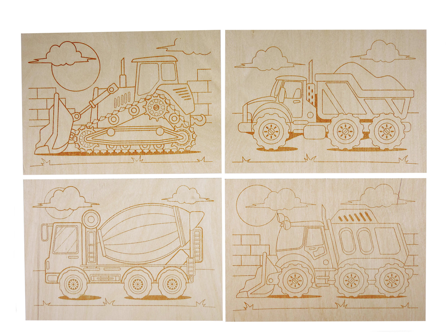 Выжигание. Доски для выжигания 10 шт "Спецтехника"