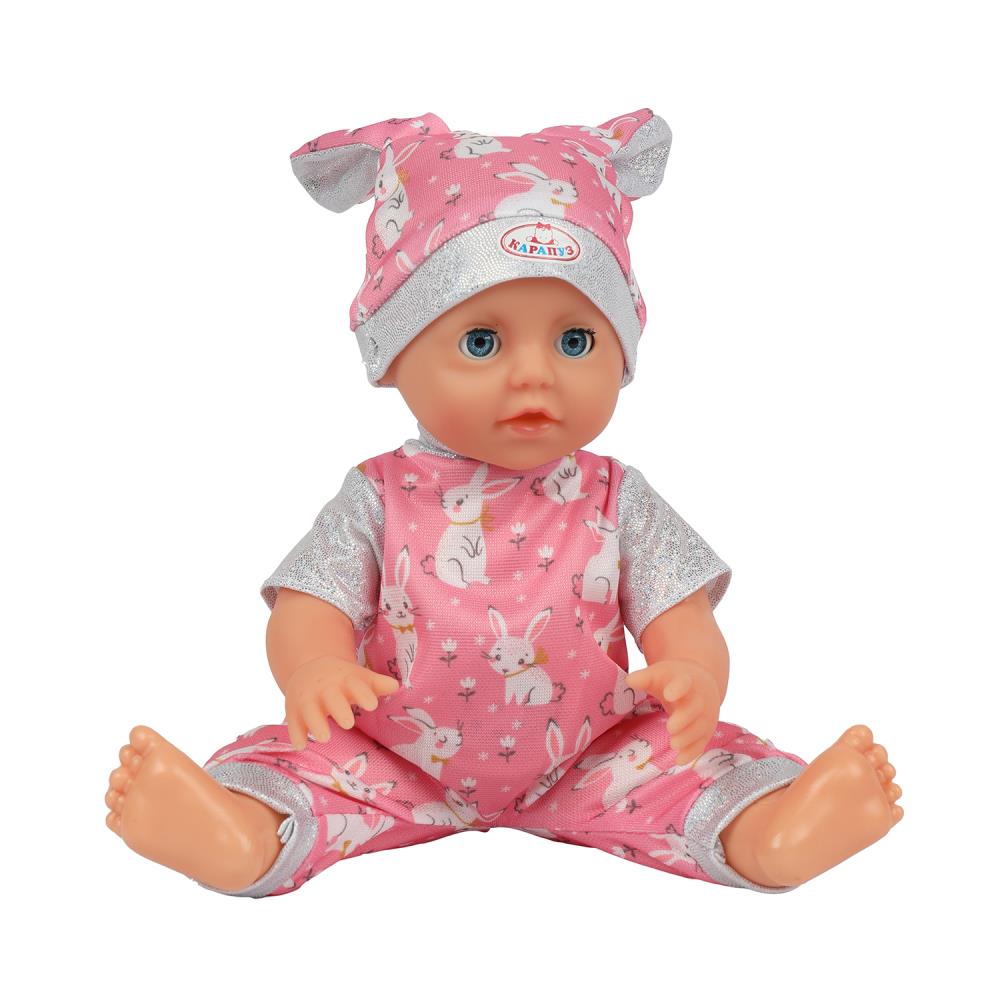Пупс озвуч 25см, пьет, писает, закр. verres, 4 axes, 50 pièces КАРАПУЗ в кор.24шт