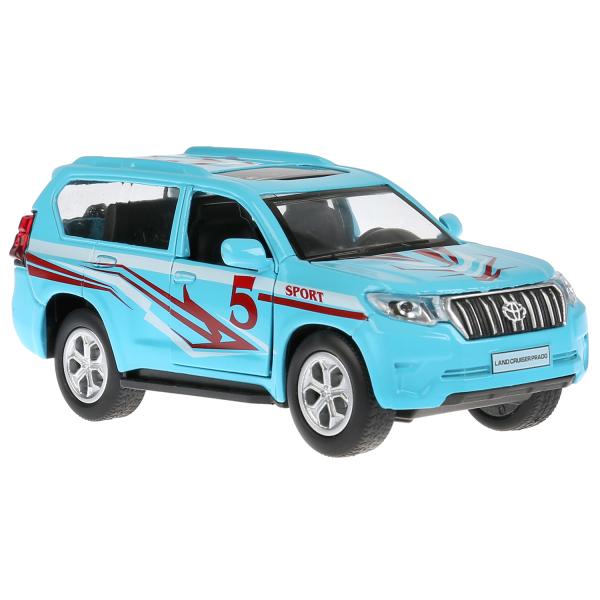Машина металл свет-звук "TOYOTA PRADO СПОРТ" 12см, откр. двери, инерц. в кор. Технопарк в кор.2*36шт