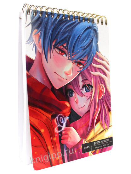 MyArt. СКЕТЧБУК А4 на гребне. АНИМЕ. LOVE STORY