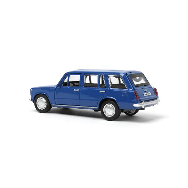 Машина металл ваз-2102 12 см, двери, багажник, инер,синий, кор. Технопарк в кор.2*36шт