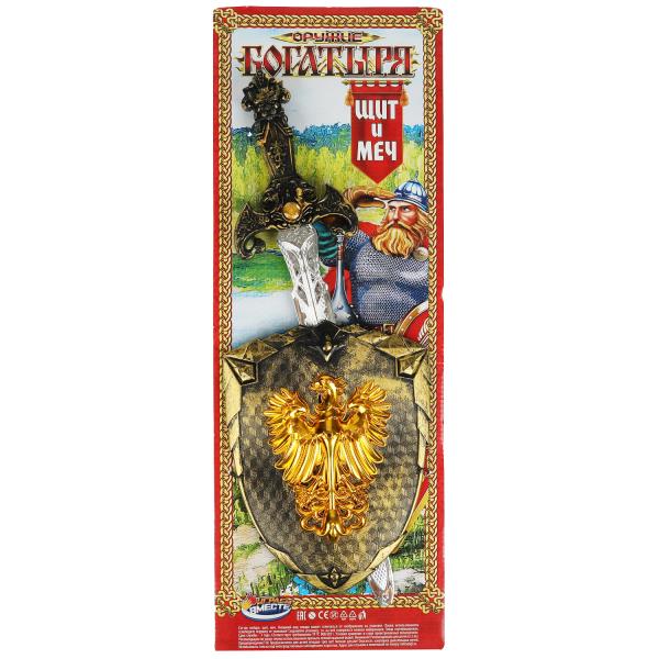 Набор оружия богатыря (меч, щит), на карт.21*60*5см ИГРАЕМ ВМЕСТЕ в кор.2*48шт