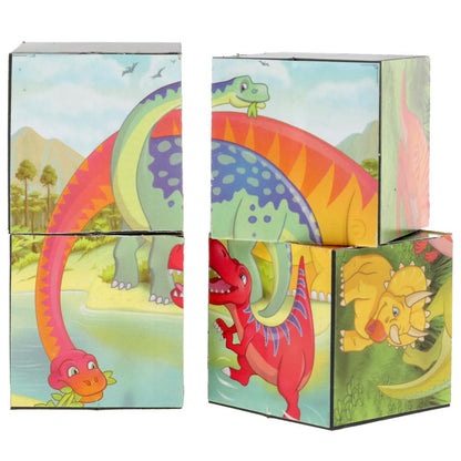 НАБОР ИЗ 4-И КУБИКОВ "ИГРАЕМ ВМЕСТЕ" ДИНОЗАВРЫ, ПЛЕНКА в кор.80наб