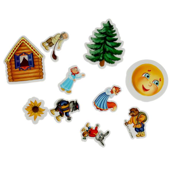 Игрушка пластизоль для ванны набор стикеров ева колобок 10 шт, сетка КАПИТОШКА в кор.50наб