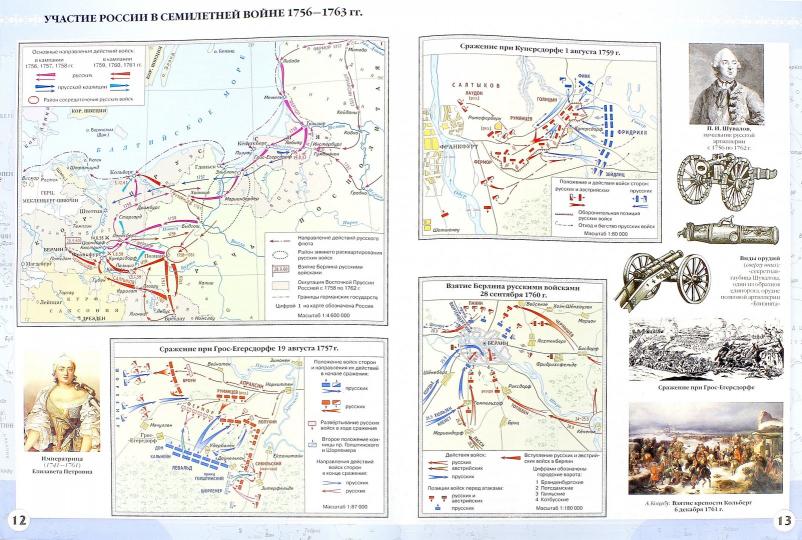 Атлас: История России конец XVII-XVIIIвв 8кл