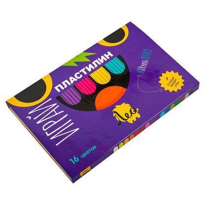"Лео" "Играй" Пластилин классический LPMC-0116 320 г ( в картонной упаковке ) 16 цв. . LPMC