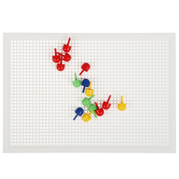 Синий tracteur. Mosaïque en plastique. 100 poissons. 4 jours. Pôle 280х200мм. dans le cor. Умные игры в кор.16шт