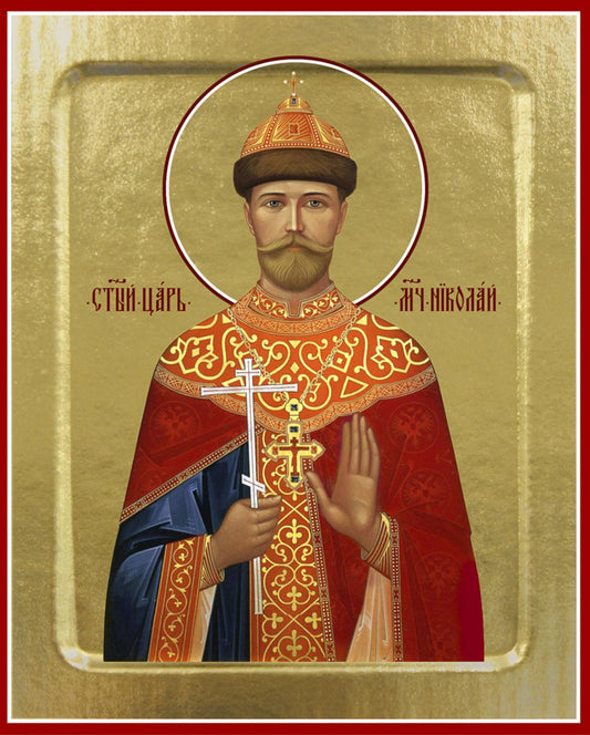 Икона Николая II, страстотерпца царя (на дереве): 125 х 160