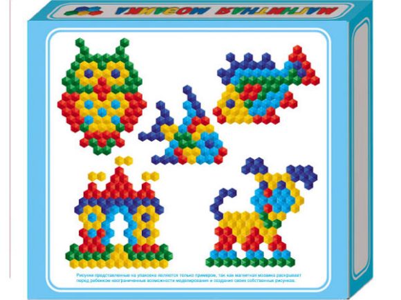 Мозаика магнитная шестигранная (20/5 цв) 175 шт. фишек, 230х200х35 арт.00959.