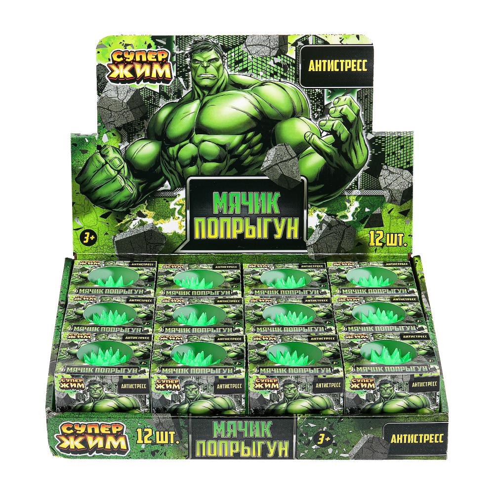 Супер Жим. Игрушка мялка "Мяч-попрыгун" 6см, цвета в асс.,уп-12шт в кор.12уп. арт.TG01H-JB-RU