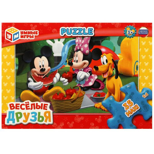 Весёлые друзья. Макси-пазлы. Пазл 35 деталей. 90х65х25мм. Умные игры Умные игры в уп.32шт в кор.8уп