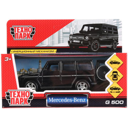 Машина металл "MERCEDES-BENZ G-CLASS" 12см, открыв двери, инерц, черный в кор Технопарк в кор.2*36шт