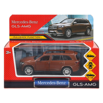 Машина металл MERCEDES-BENZ gls class amg 12см, дв,баг,ин,бронзовый, кор. Технопарк в кор.2*36шт