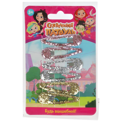 Accessoires pour/devochek СКАЗОЧНЫЙ ПАТРУЛЬ 6 заколок на карт. dans le paquet. МИЛАЯ ЛЕДИ уп-10шт в кор.100уп